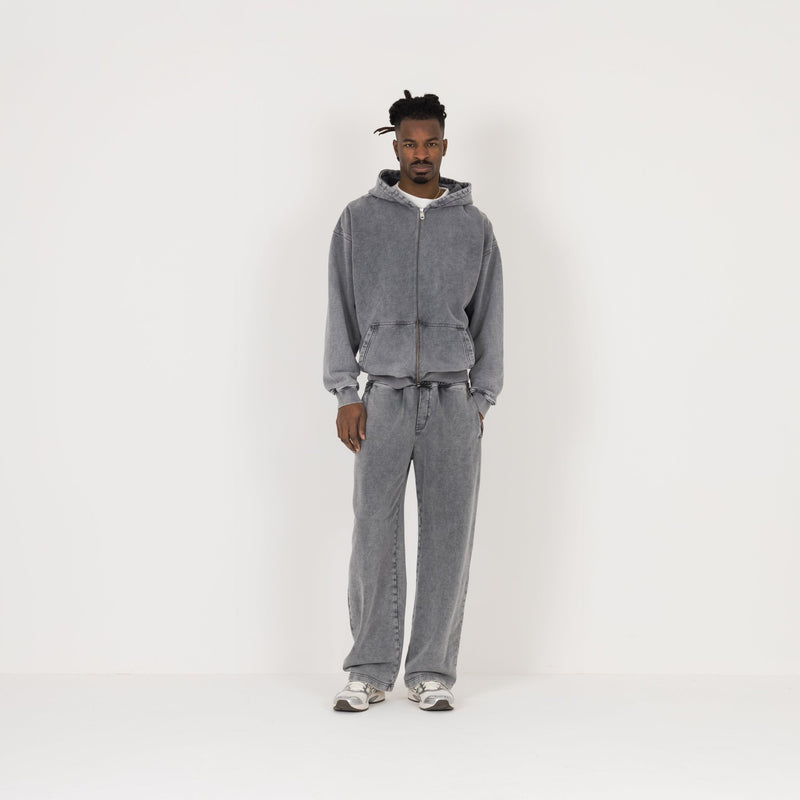 Zip Hoodie - Vintage Grey - Destructive