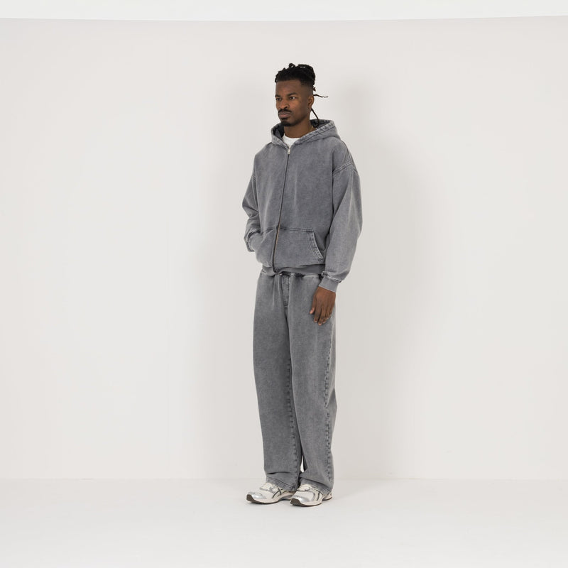 Zip Hoodie - Vintage Grey - Destructive
