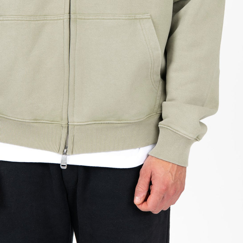 Zip Hoodie - Vintage Olive - Destructive