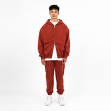 Zip Hoodie - Vintage Red - Destructive