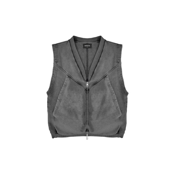 Zip Vest - Vintage Grey