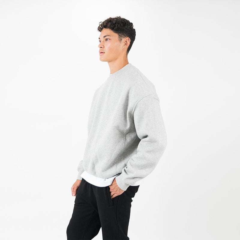 Sweatshirt - Marl Grey sweatshirt Destructive