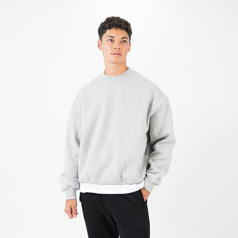 Sweatshirt - Marl Grey sweatshirt Destructive