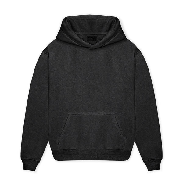 Hoodie - Washed Black hoodie Destructive