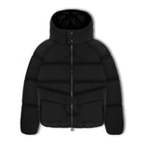 Detachable Hood Puffer Jacket - Black