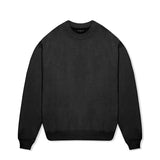 Sweatshirt - Washed Black sweatshirt Destructive